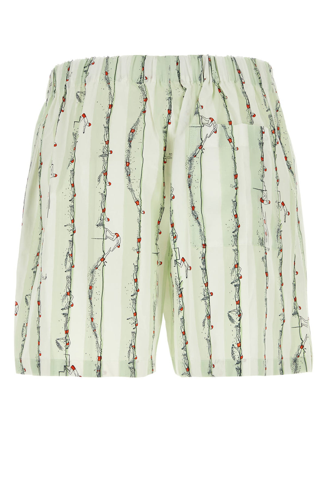 Printed poplin bermuda shorts