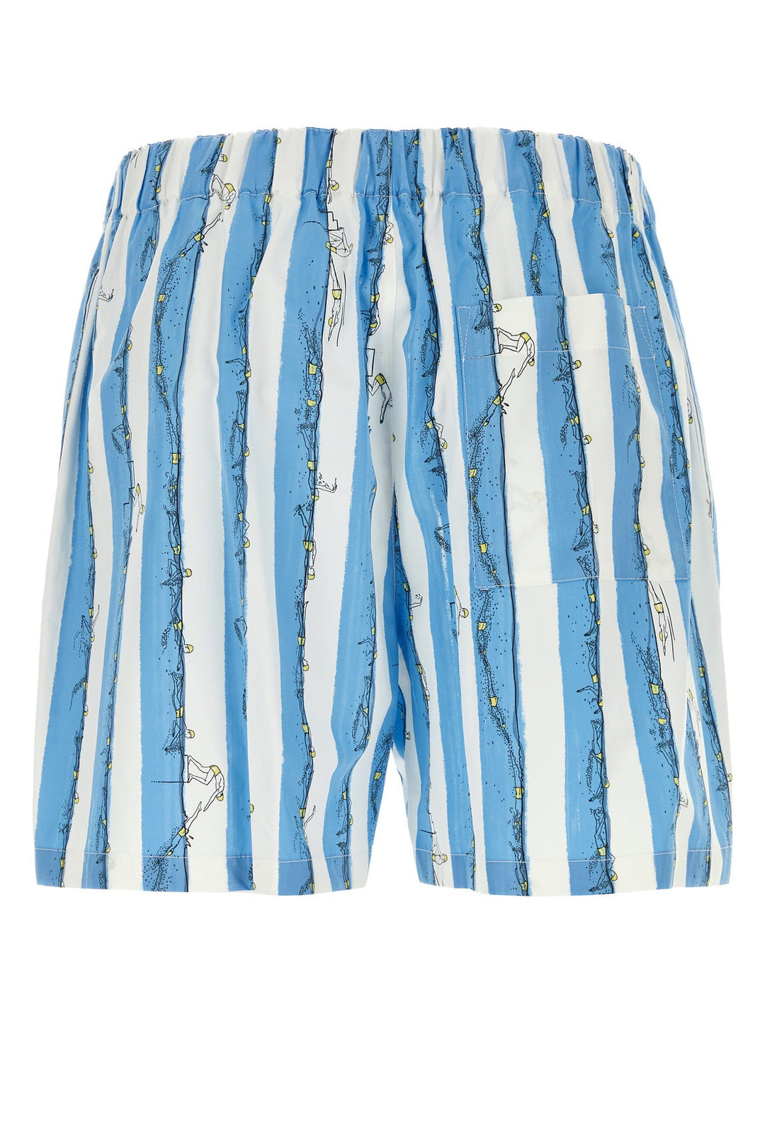 Printed poplin bermuda shorts