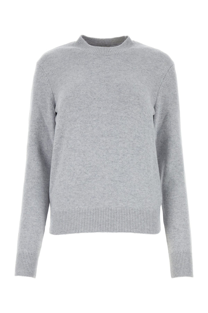 Grey stretch cashmere blend sweater