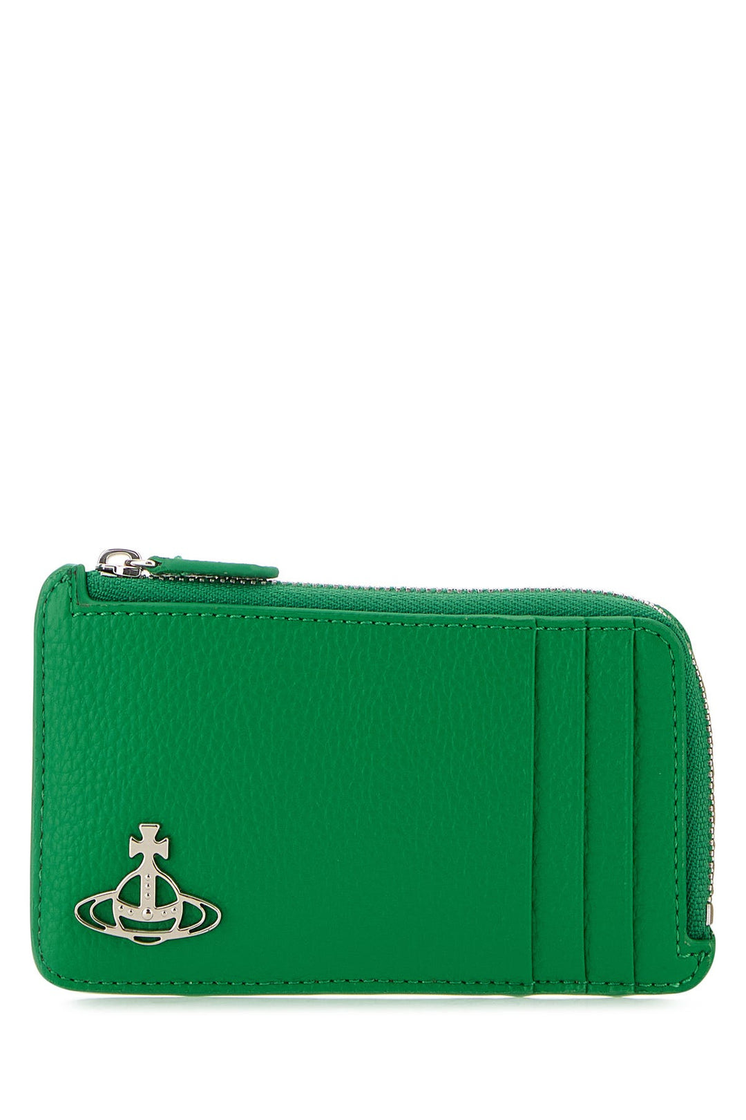 Grass green synthetic leather card holder