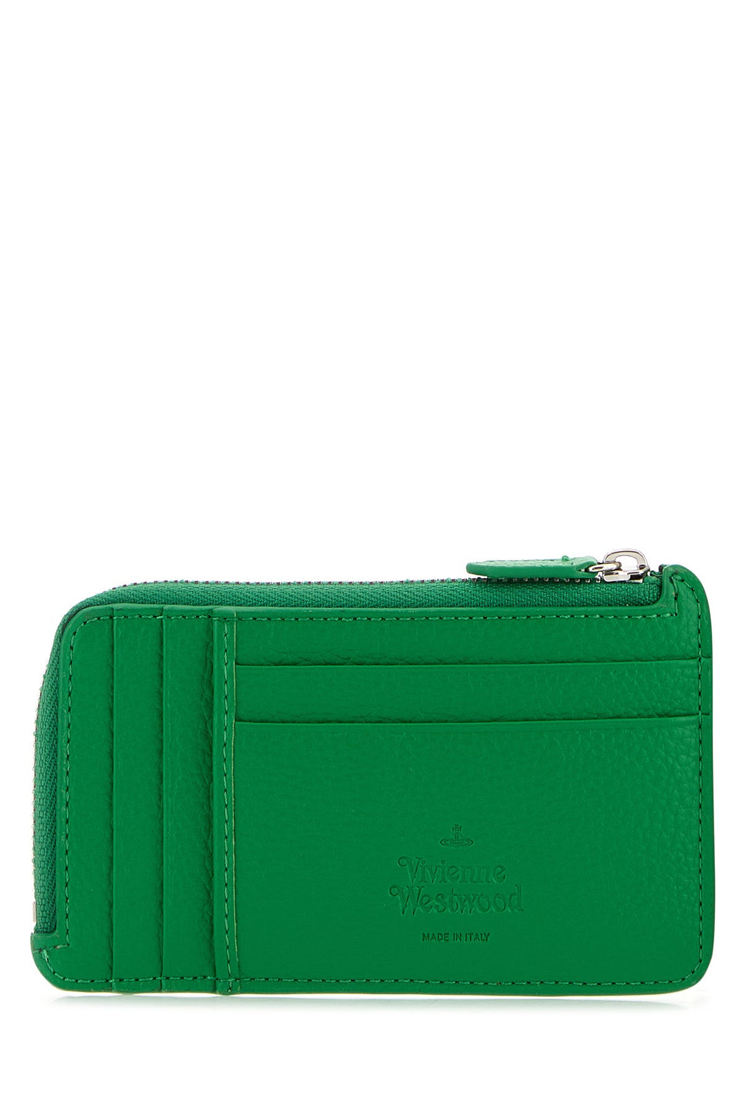 Grass green synthetic leather card holder