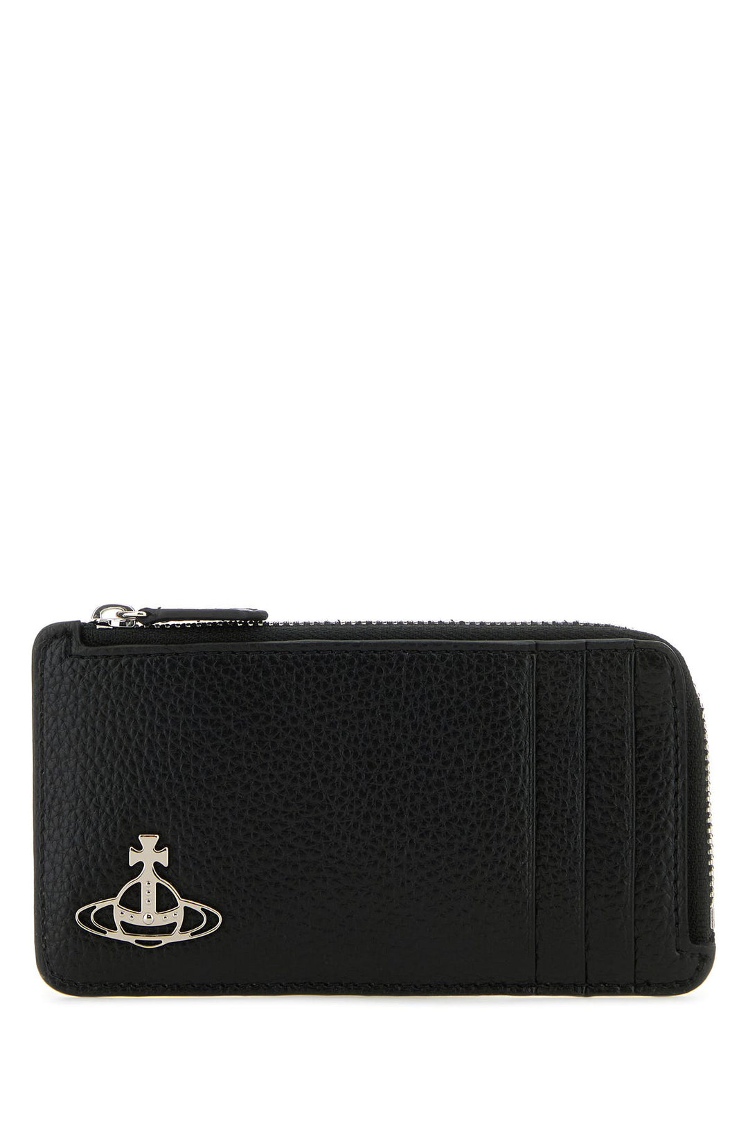 Black synthetic leather card holder