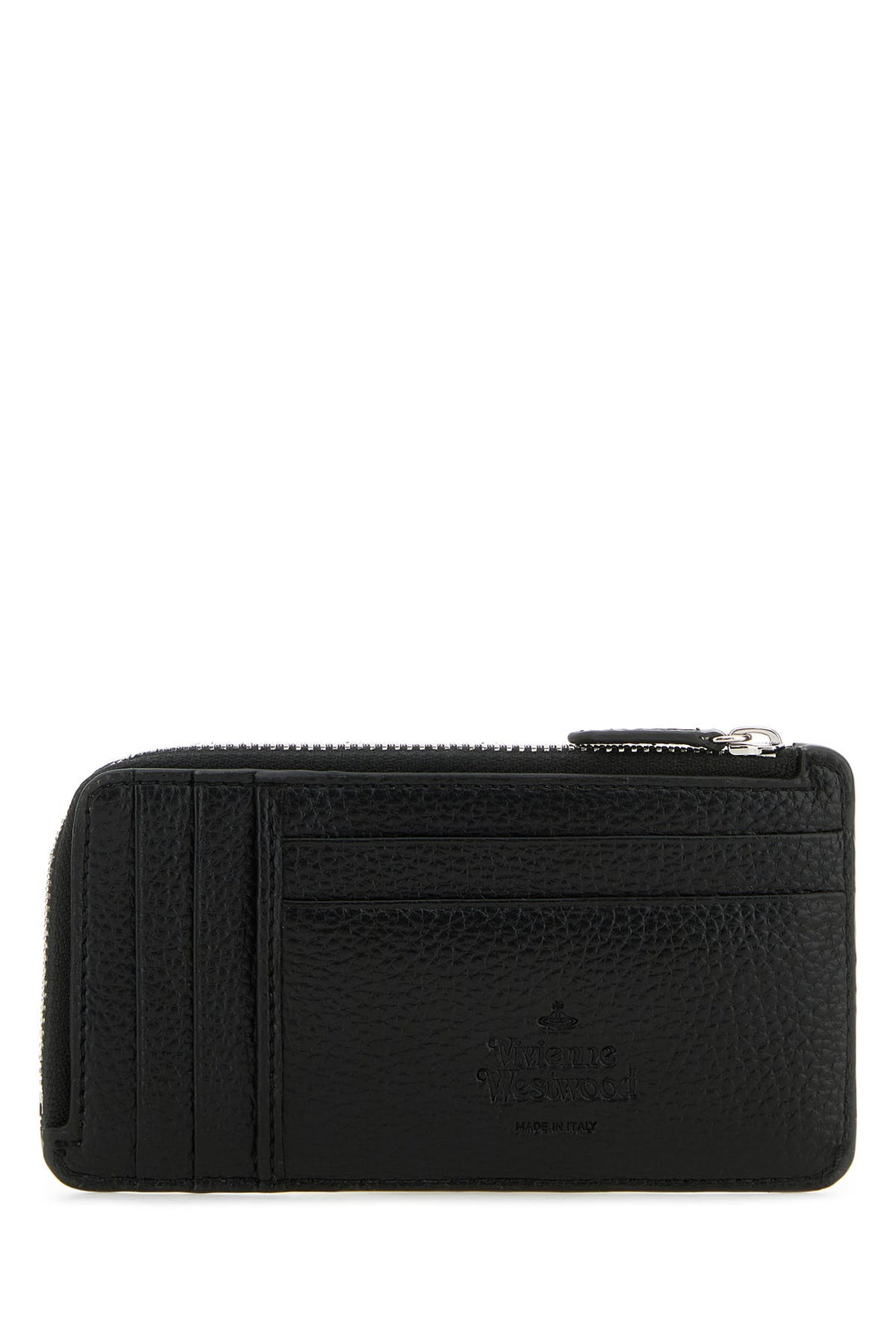 Black synthetic leather card holder