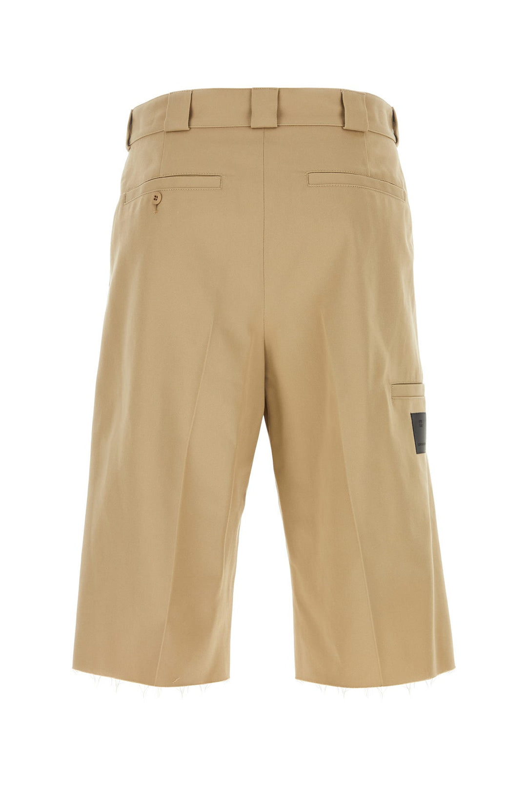 Cappuccino polyester blend bermuda shorts