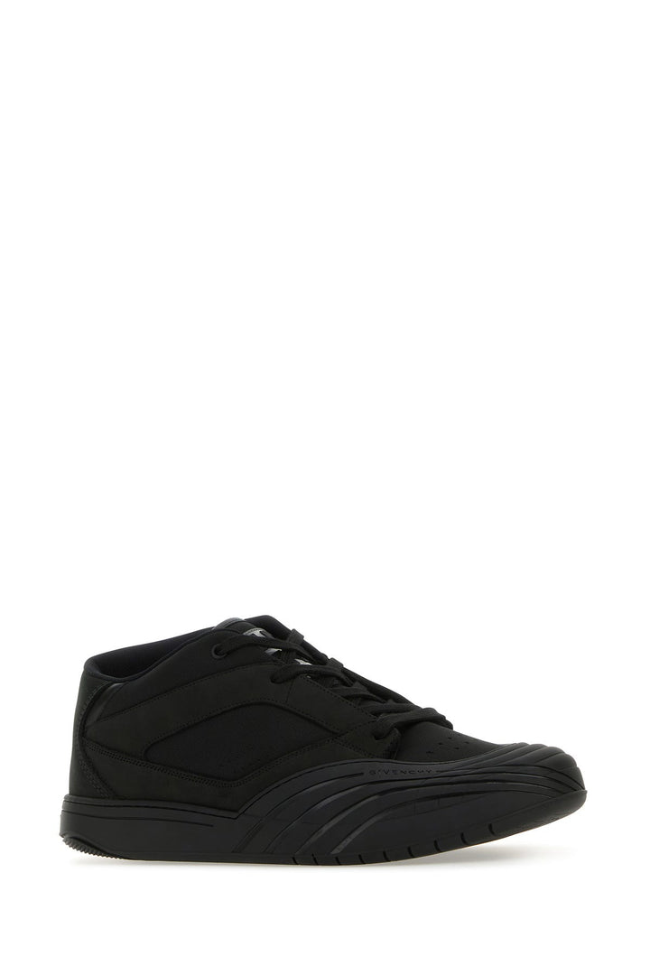 Black fabric and leather Skate sneakers