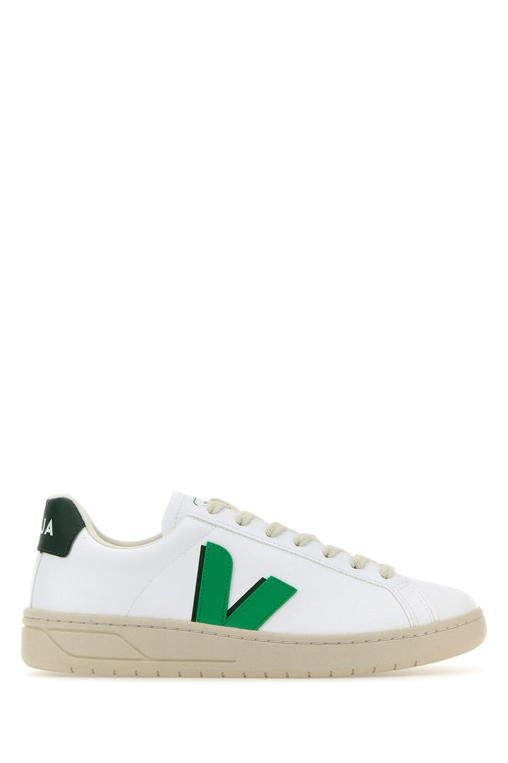 White synthetic leather Urca sneakers