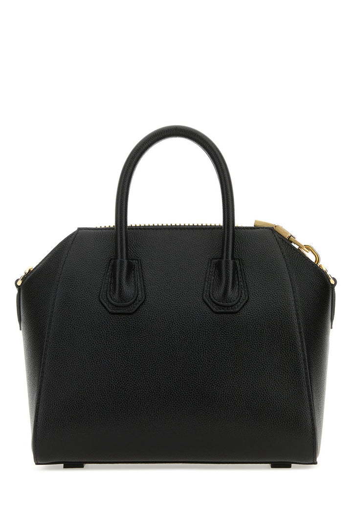 Black leather mini Antigona handbag