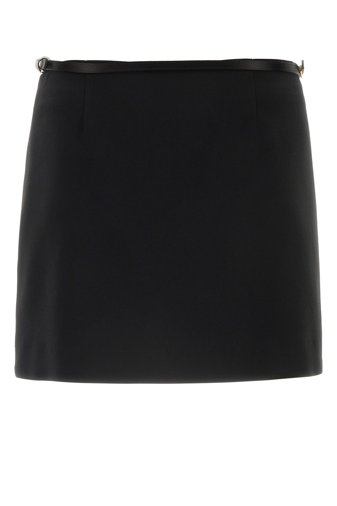 Black duchesse mini skirt