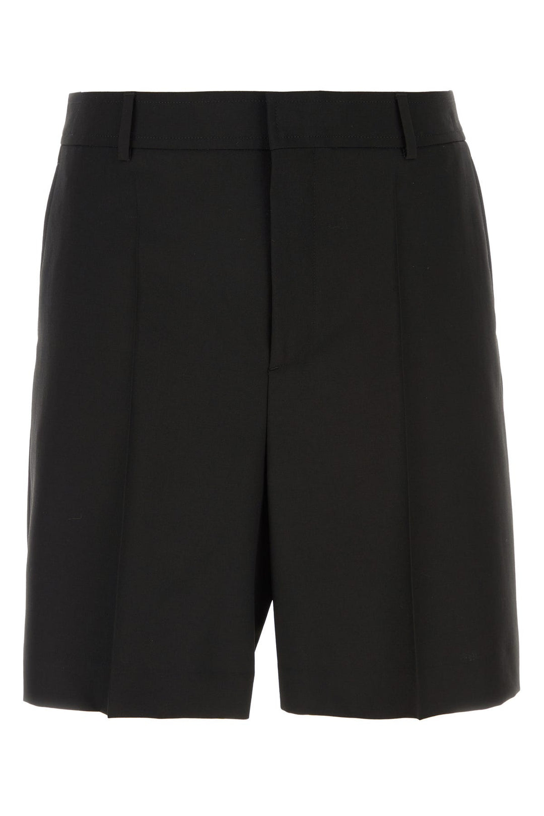 Black wool bermuda shorts