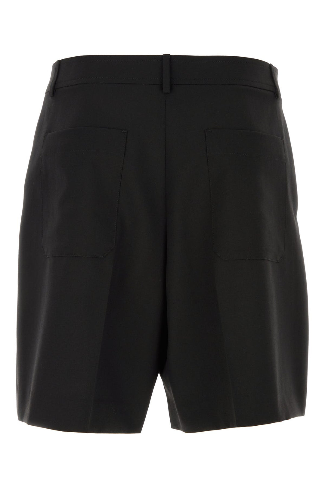 Black wool bermuda shorts