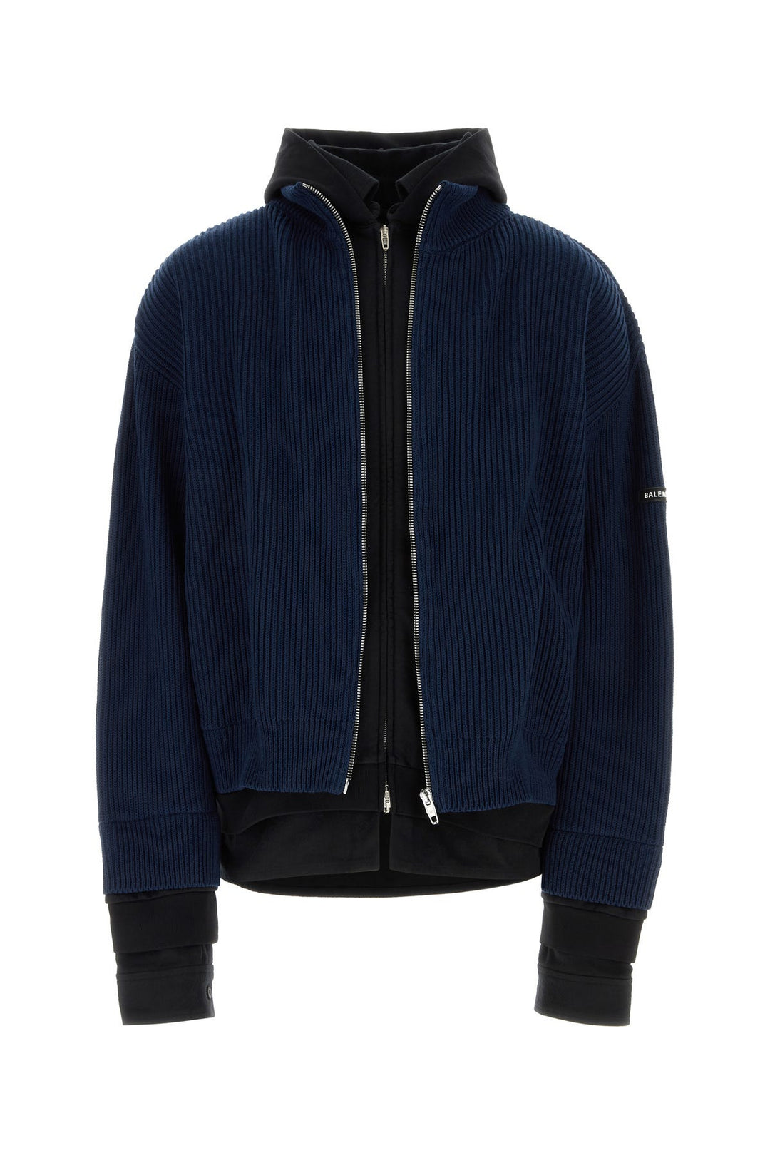 Navy blue cotton oversize cardigan