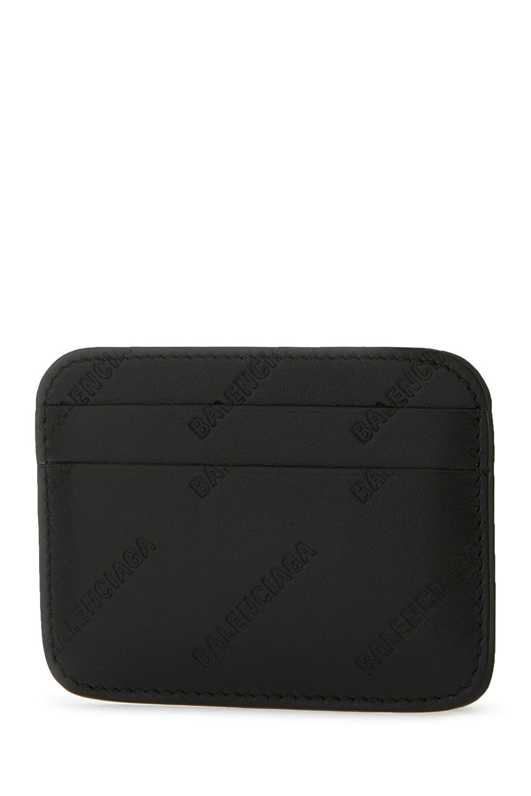 Black leather card holder