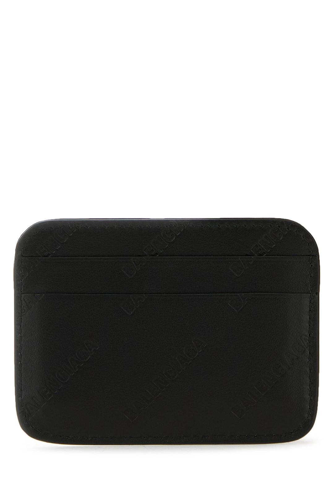 Black leather card holder