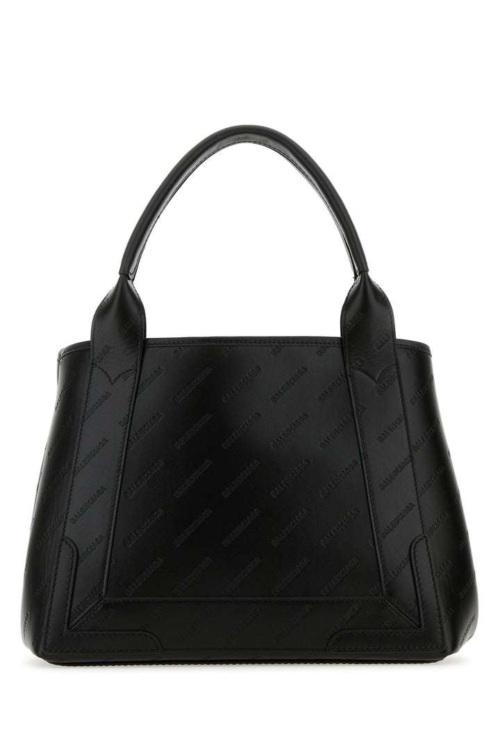 Black leather Cabas handbag