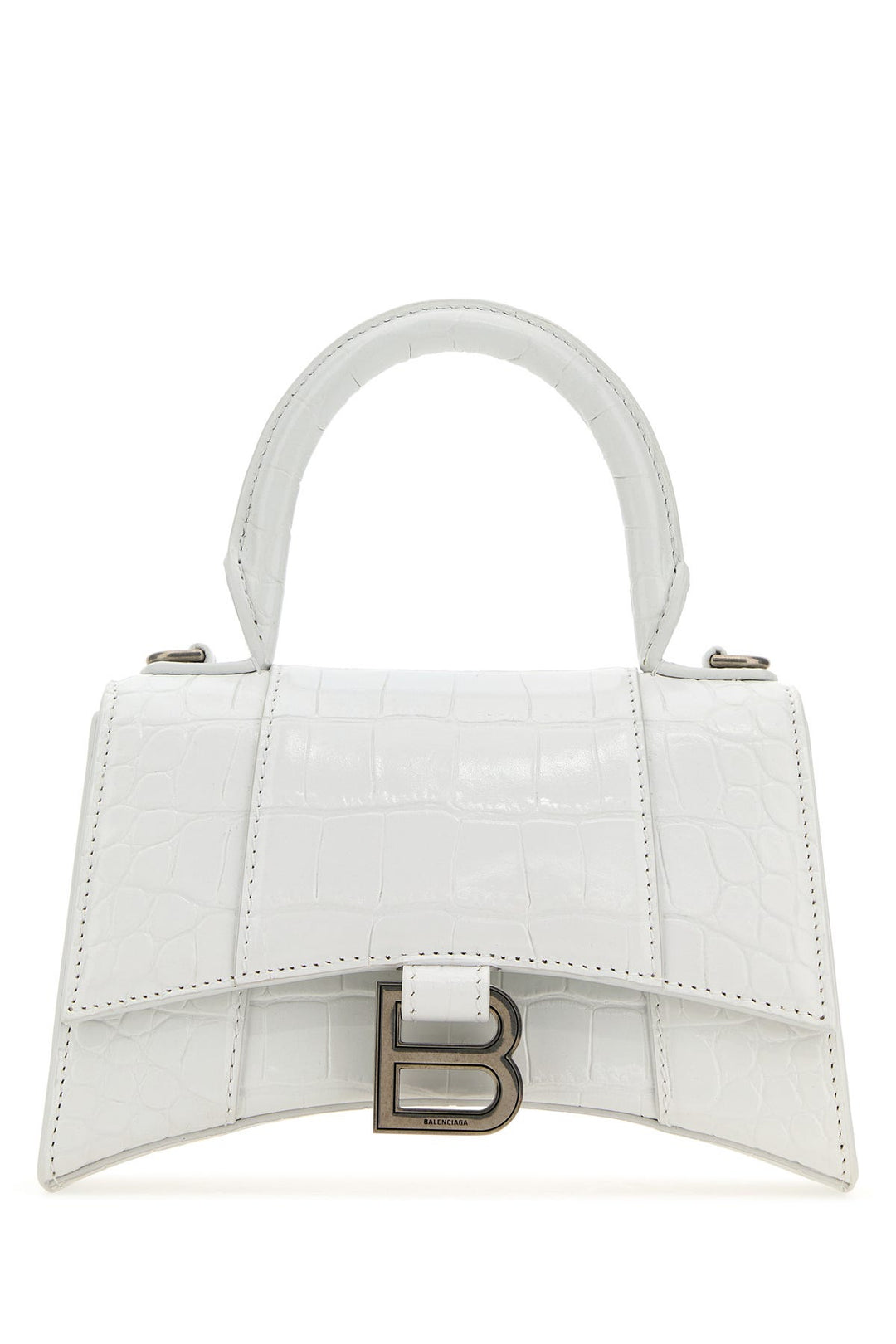 White leather XS Hourglass handbag