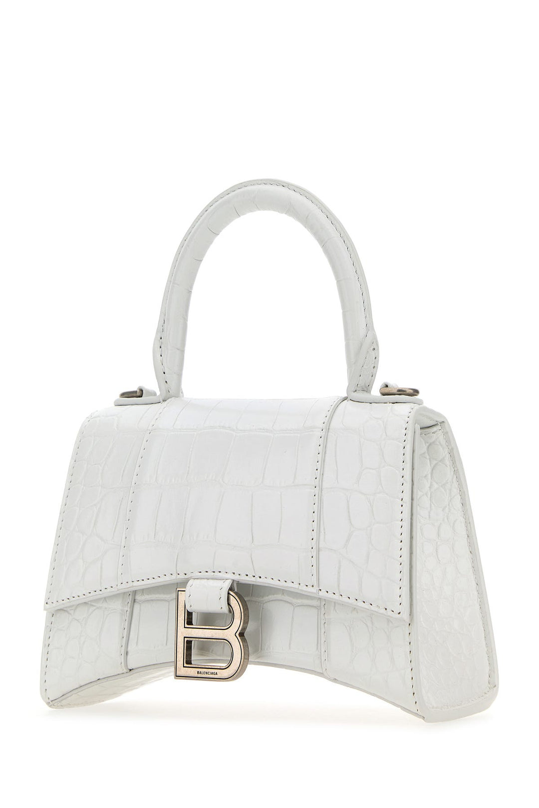 White leather XS Hourglass handbag