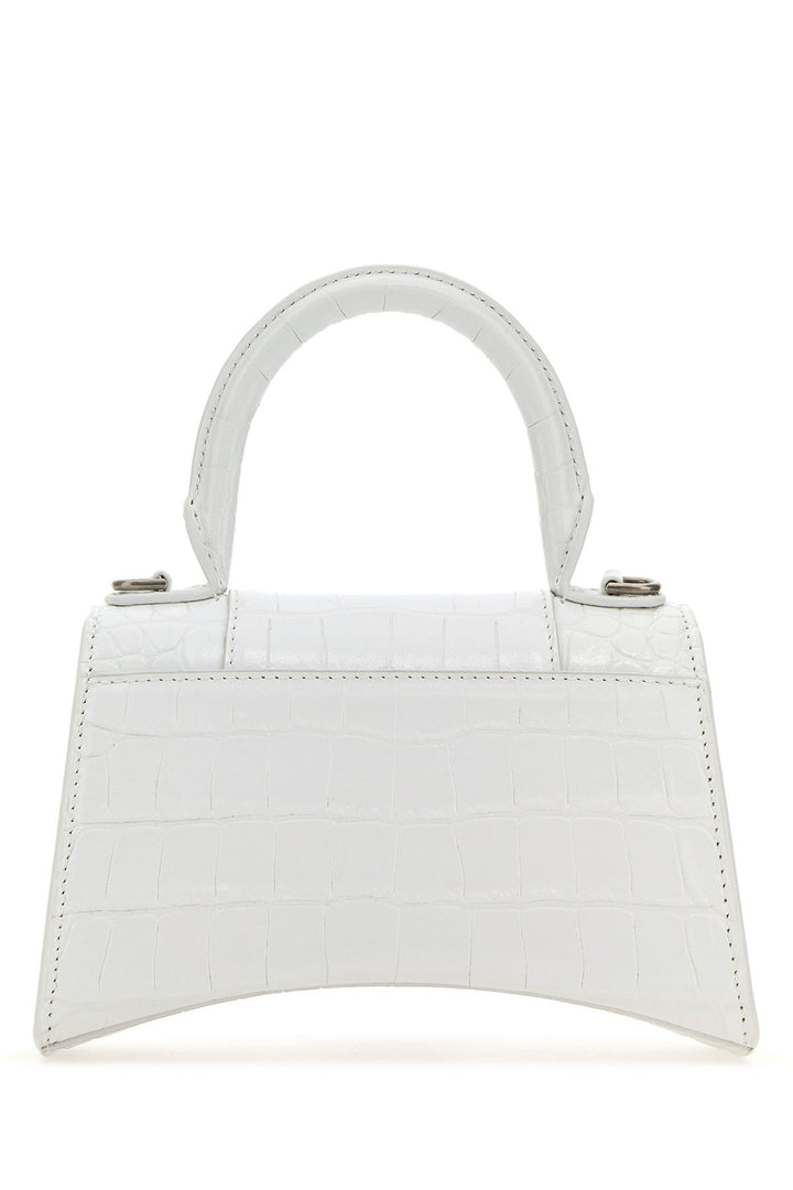 White leather XS Hourglass handbag