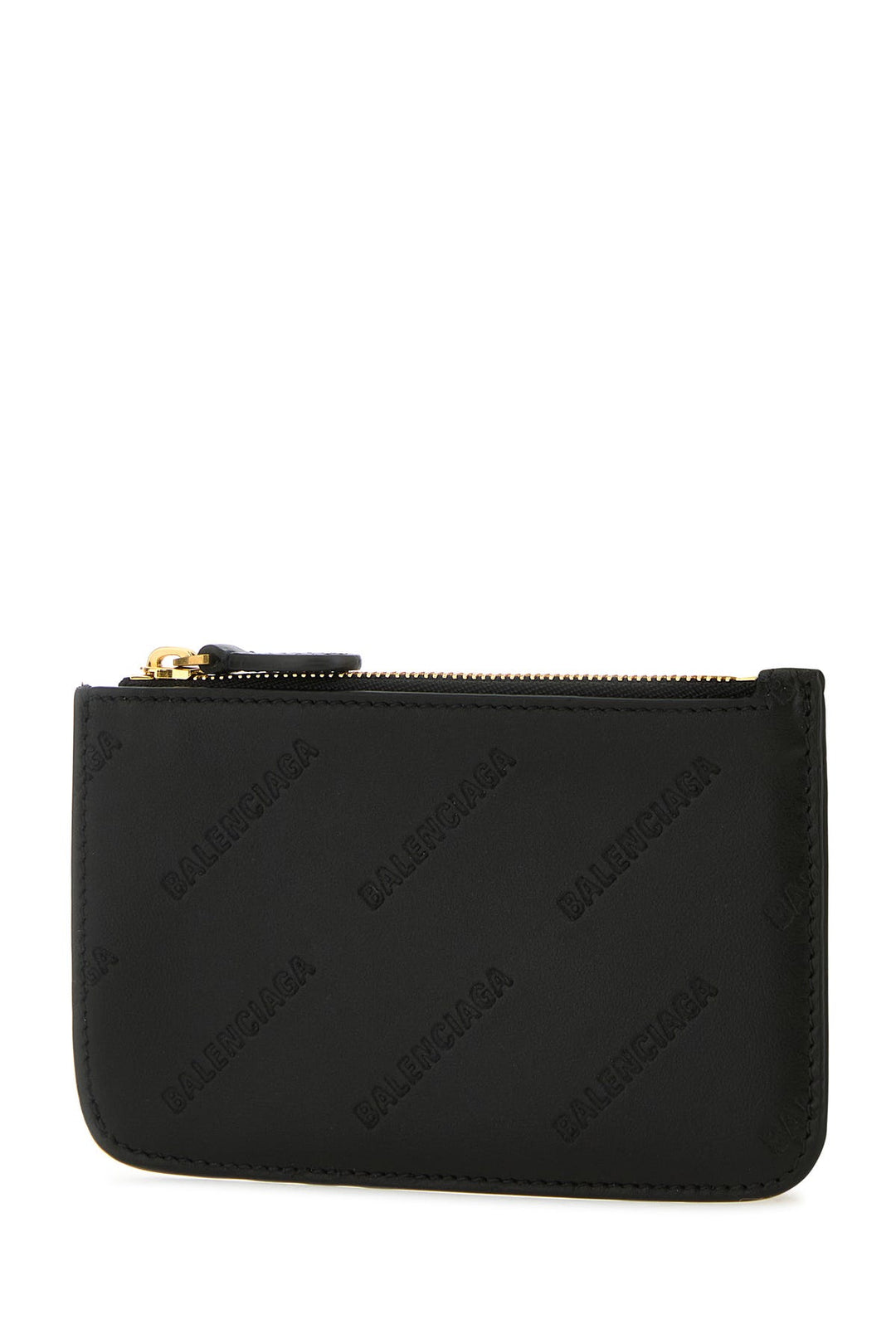 Black leather card holder