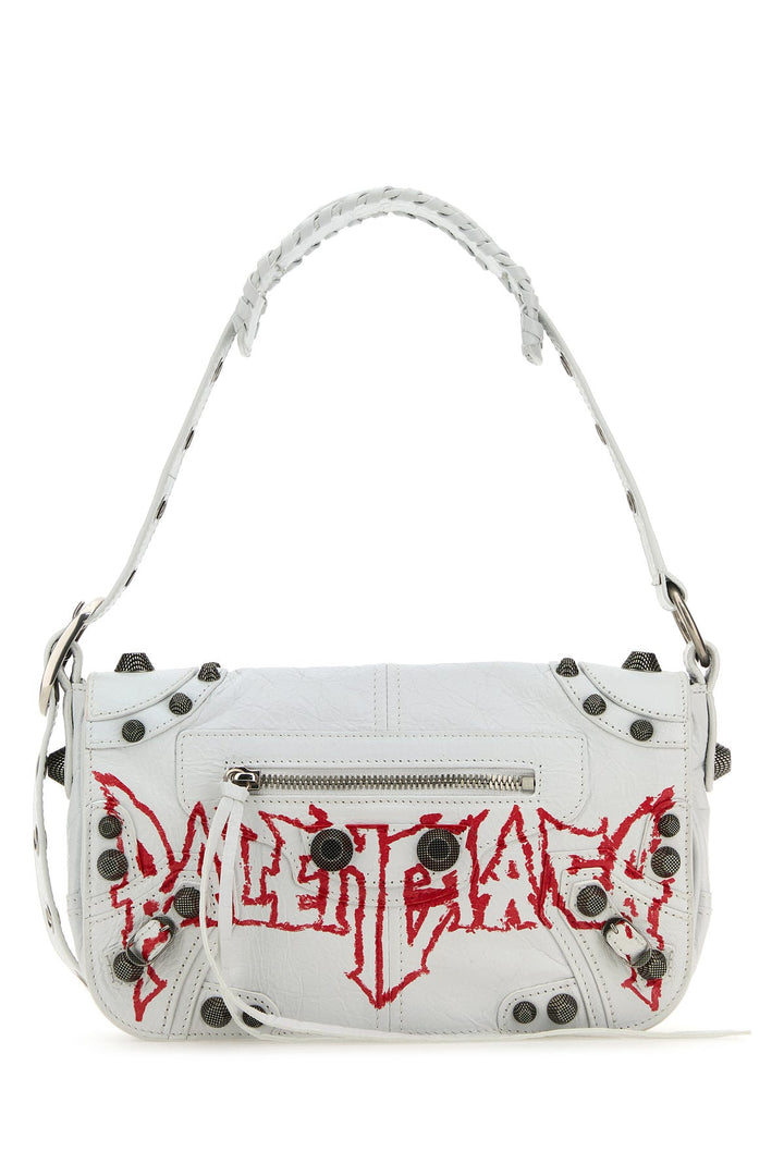 White leather Le Cagole XS DIY Metal crossbody bag