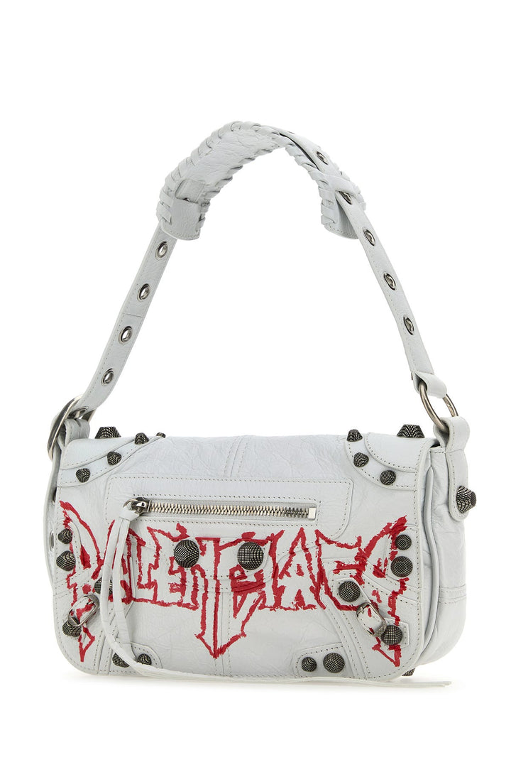 White leather Le Cagole XS DIY Metal crossbody bag