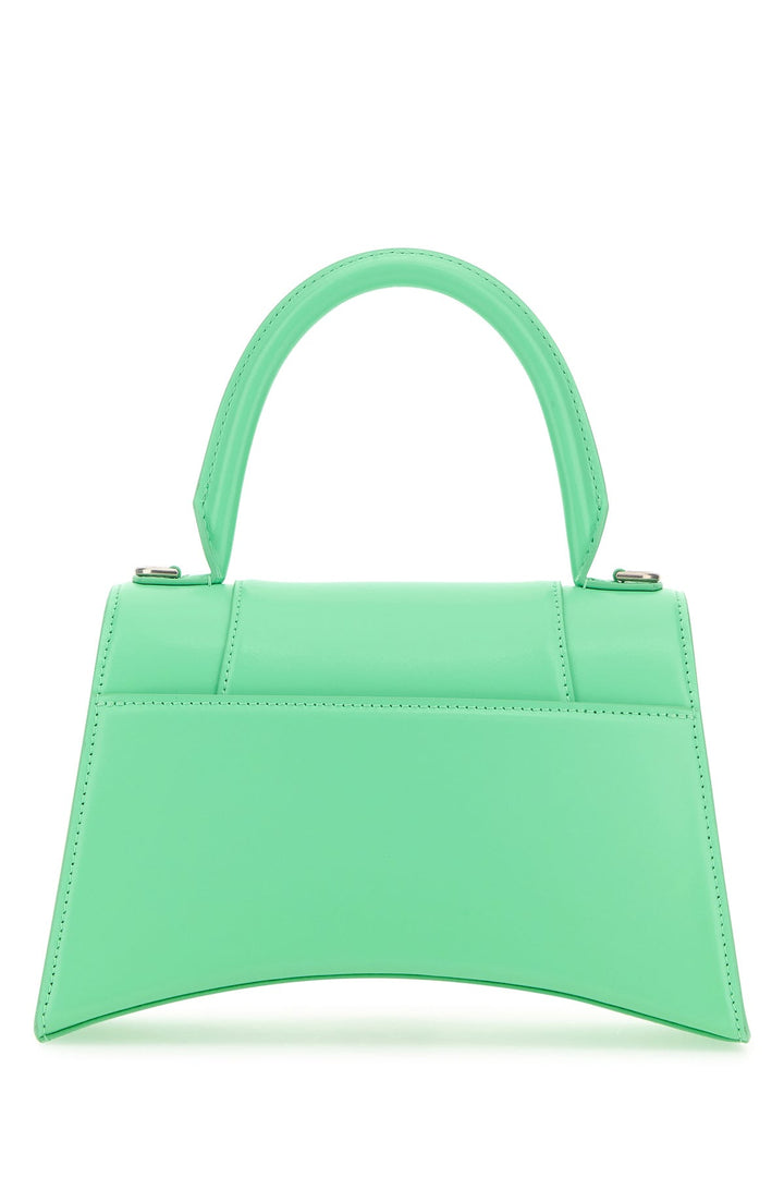 Mint green leather small Hourglass handbag