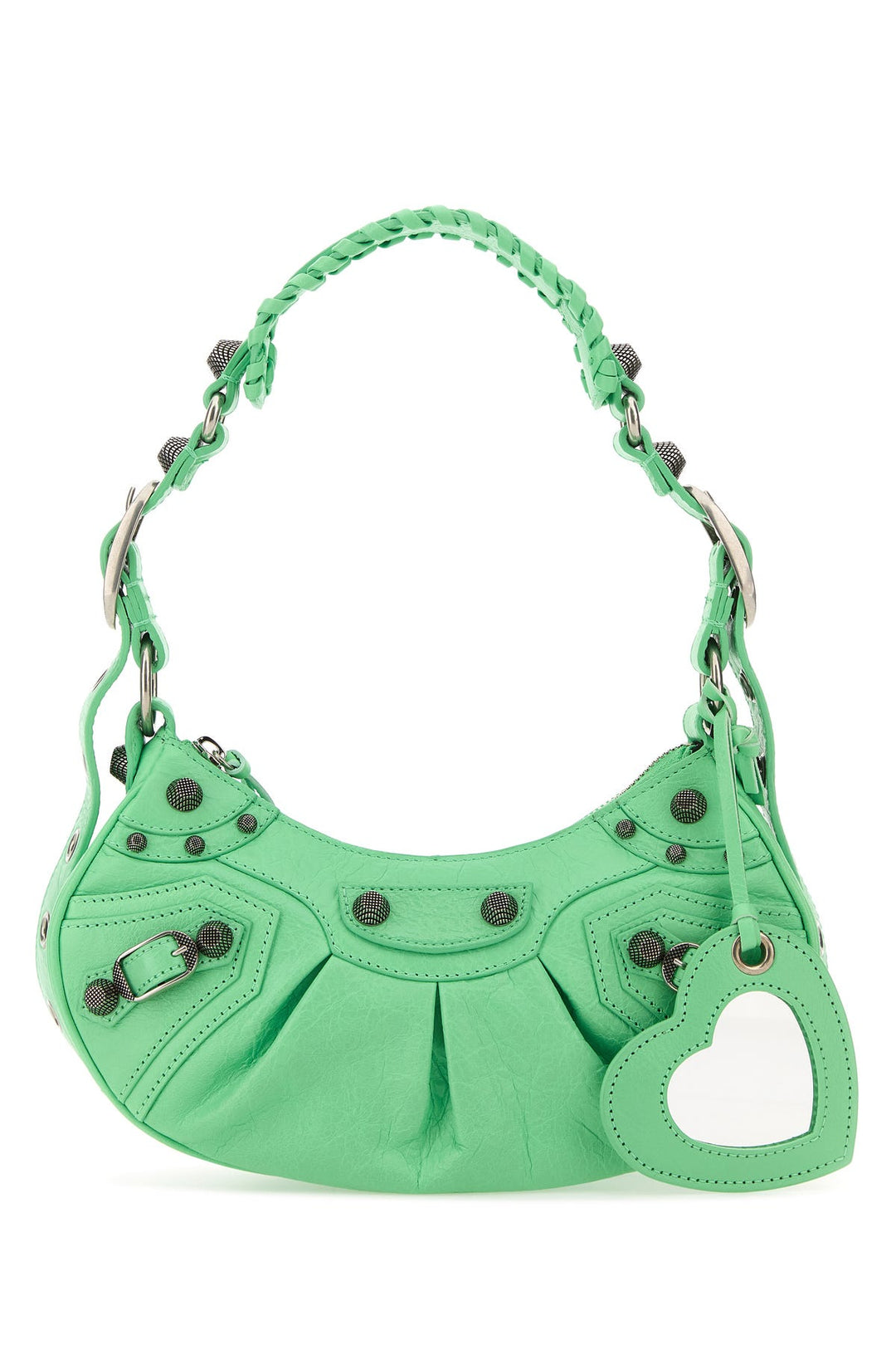 Mint green nappa leather Le Cagole XS shoulder bag