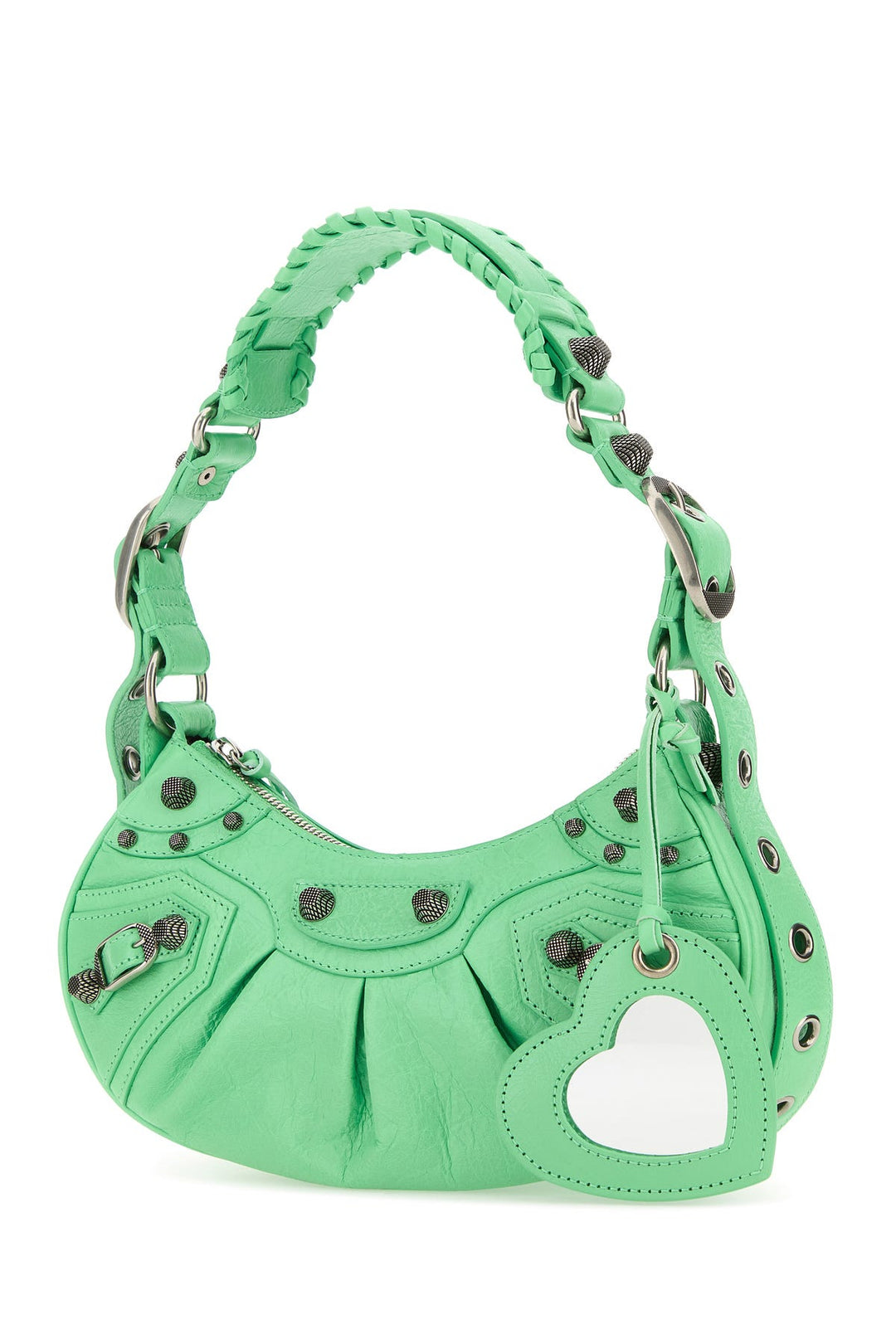 Mint green nappa leather Le Cagole XS shoulder bag