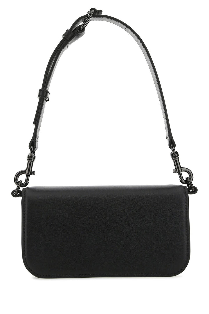 Black leather LocÃ² shoulder bag