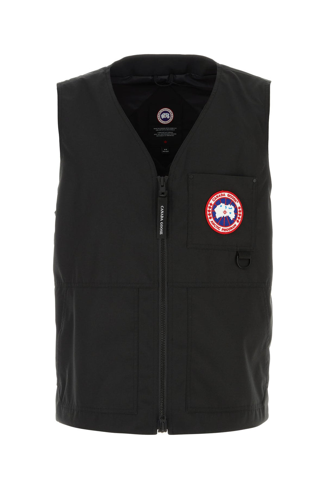 Black polyester blend Canmore sleeveless jacket