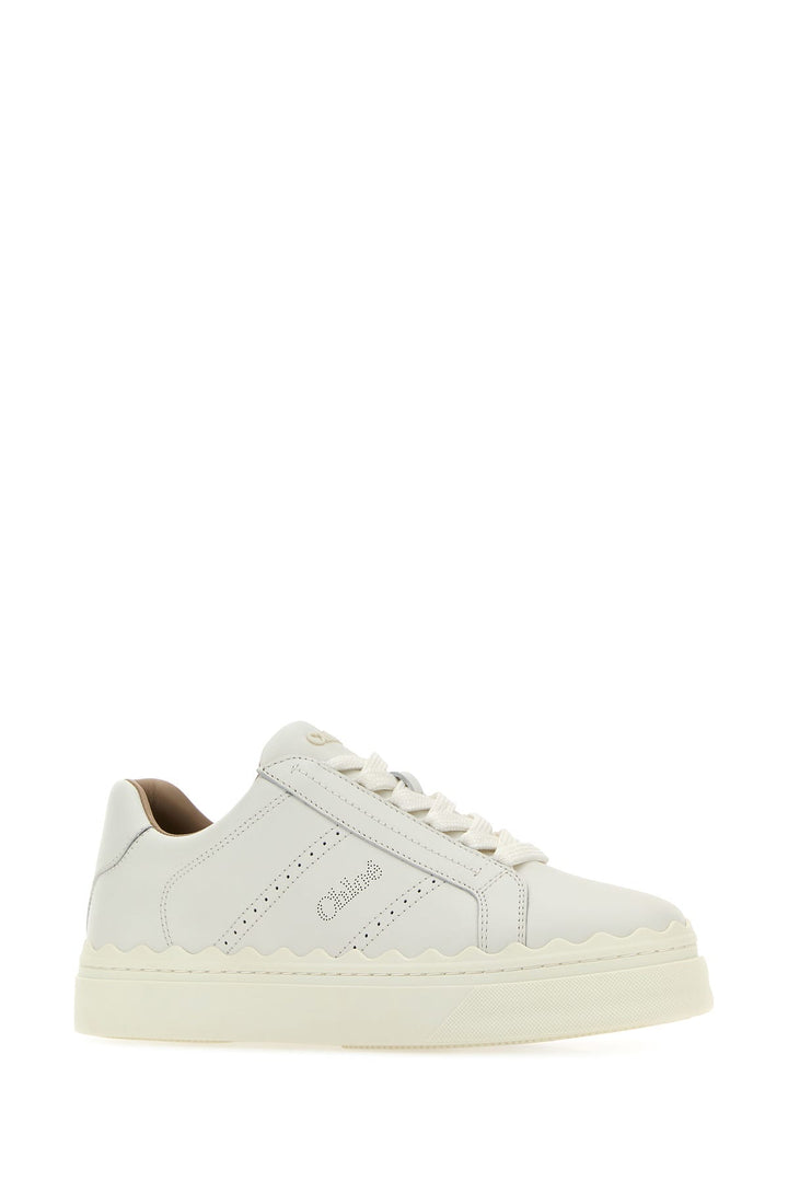 White leather Lauren sneakers