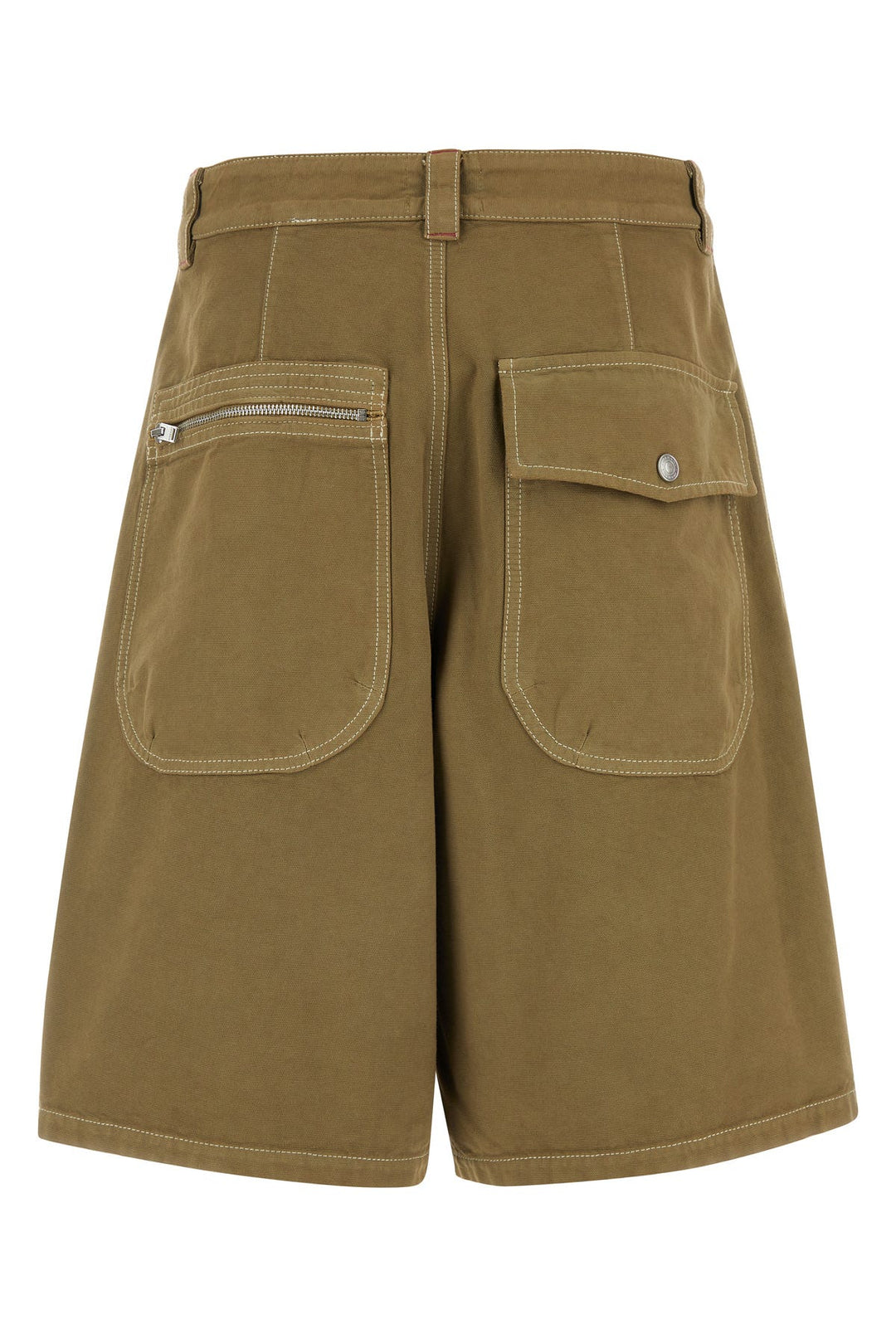 Khaki cotton Feoni bermuda shorts