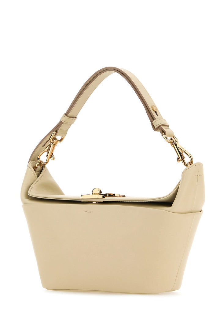 Sand leather shoulder bag