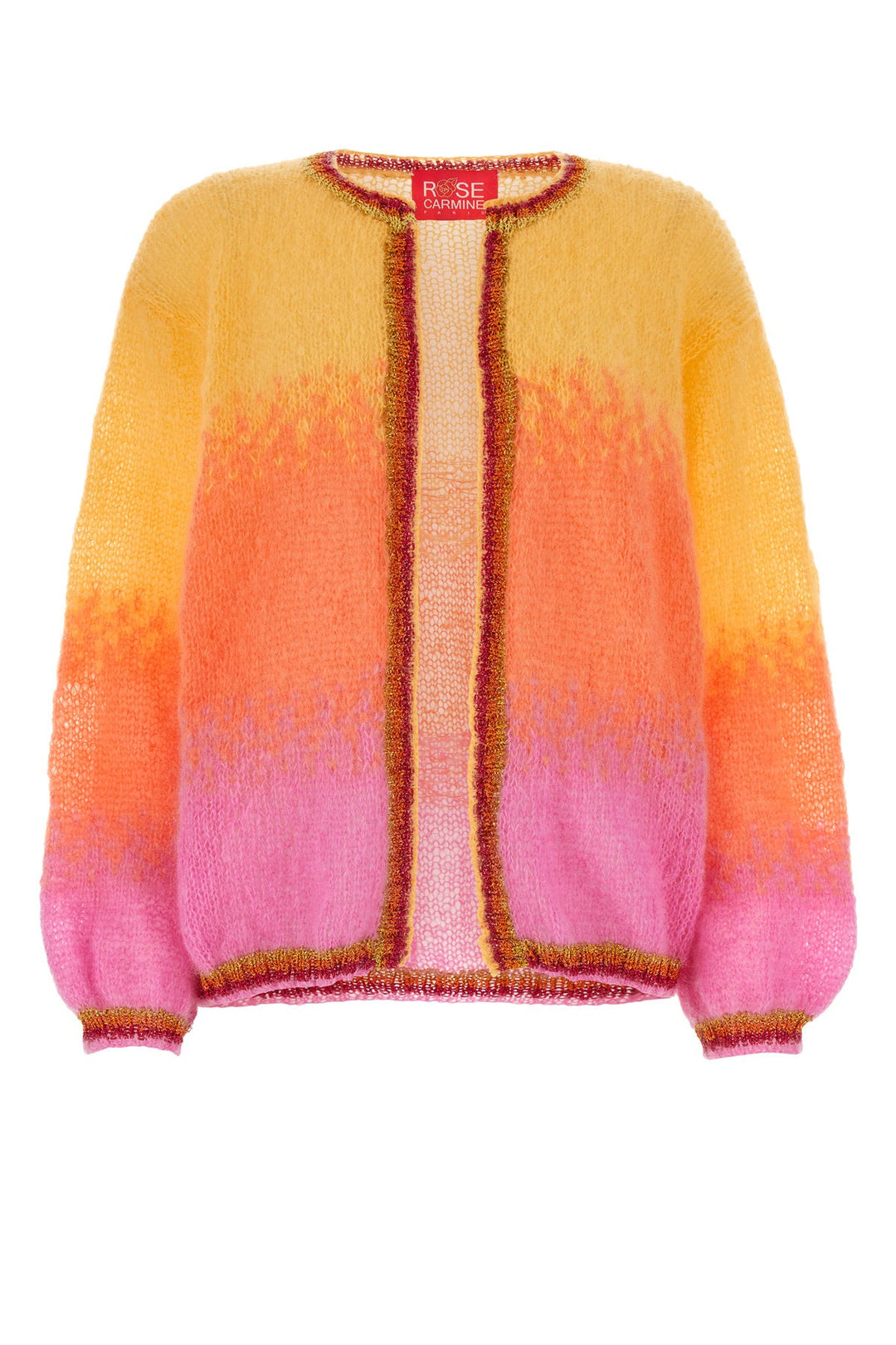 Multicolor mohair blend cardigan