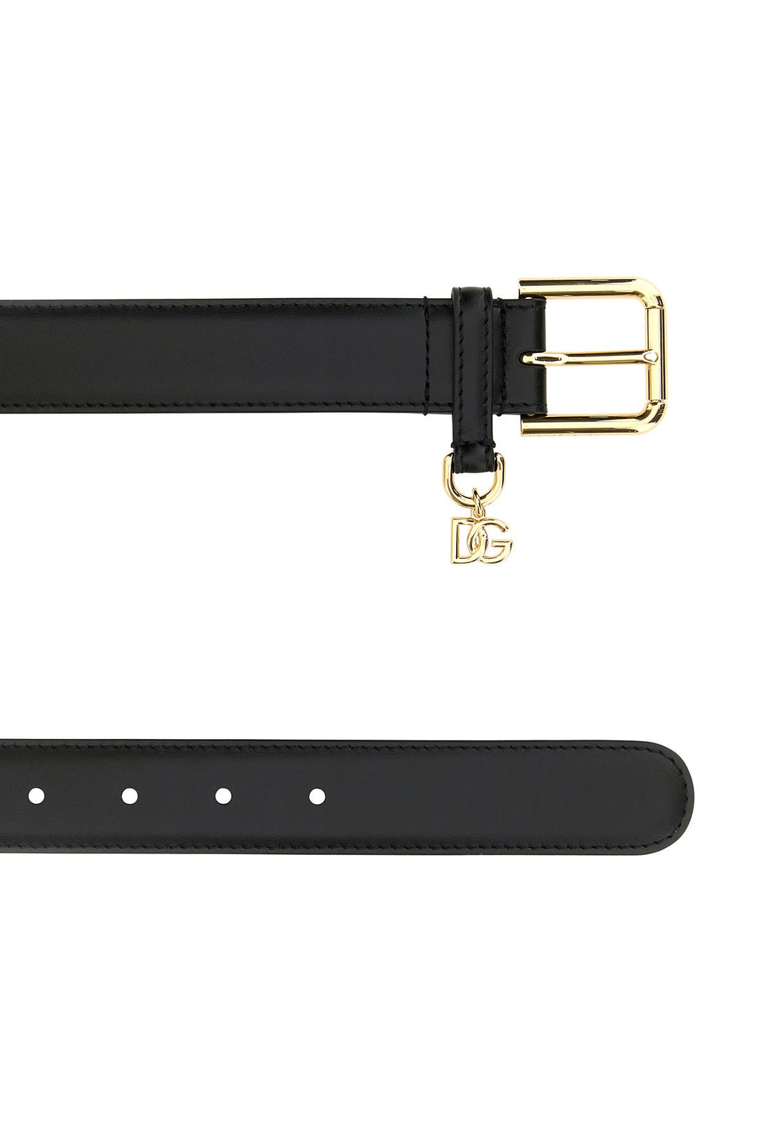 Black leather belt