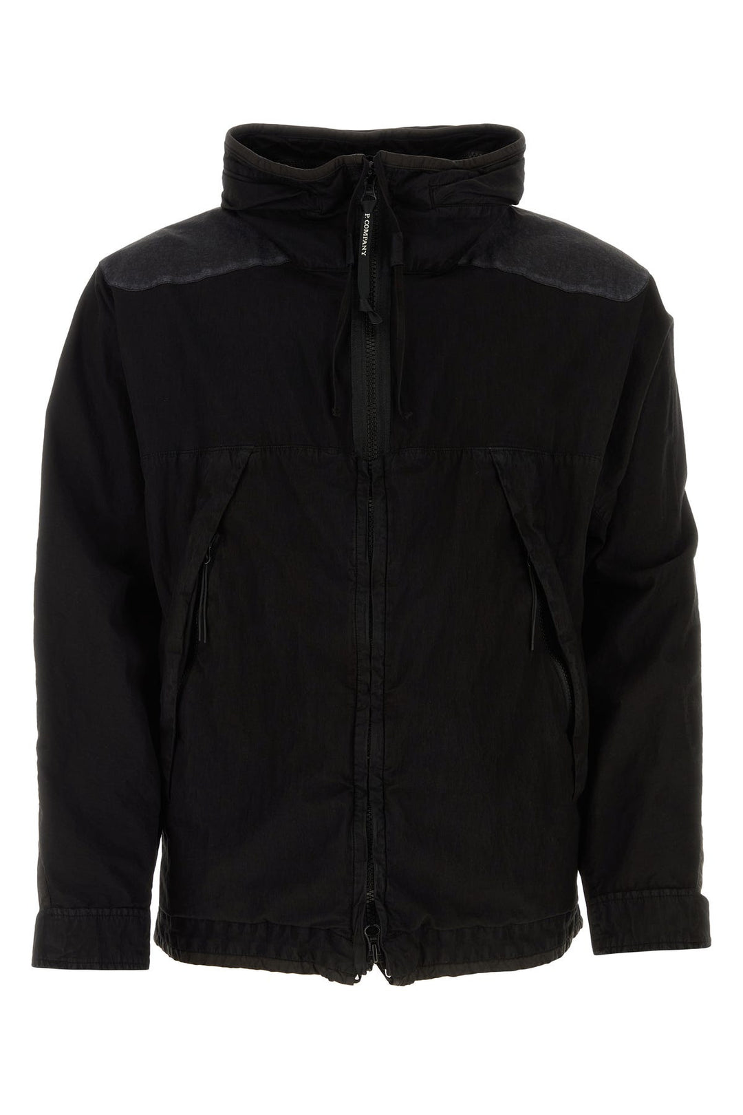 Black cotton blend jacket