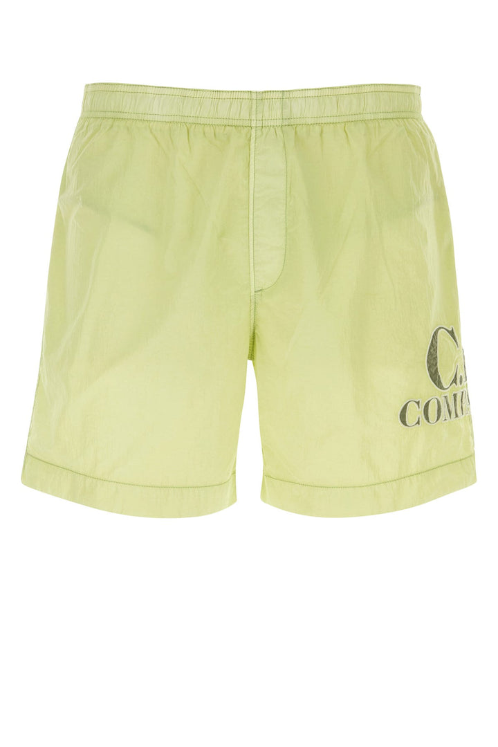 Lime green nylon swimming shorts