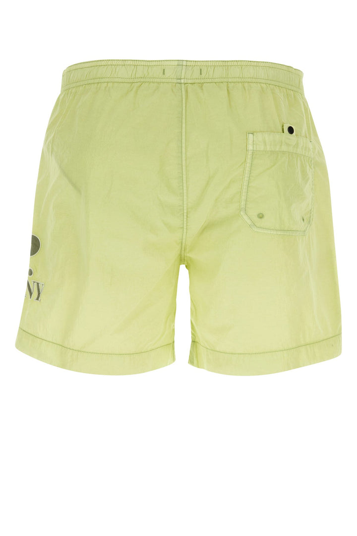 Lime green nylon swimming shorts