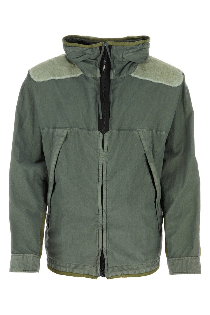 Green cotton blend jacket