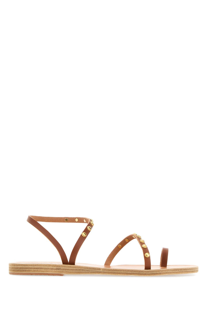 Caramel leather Eleftheria thong sandals