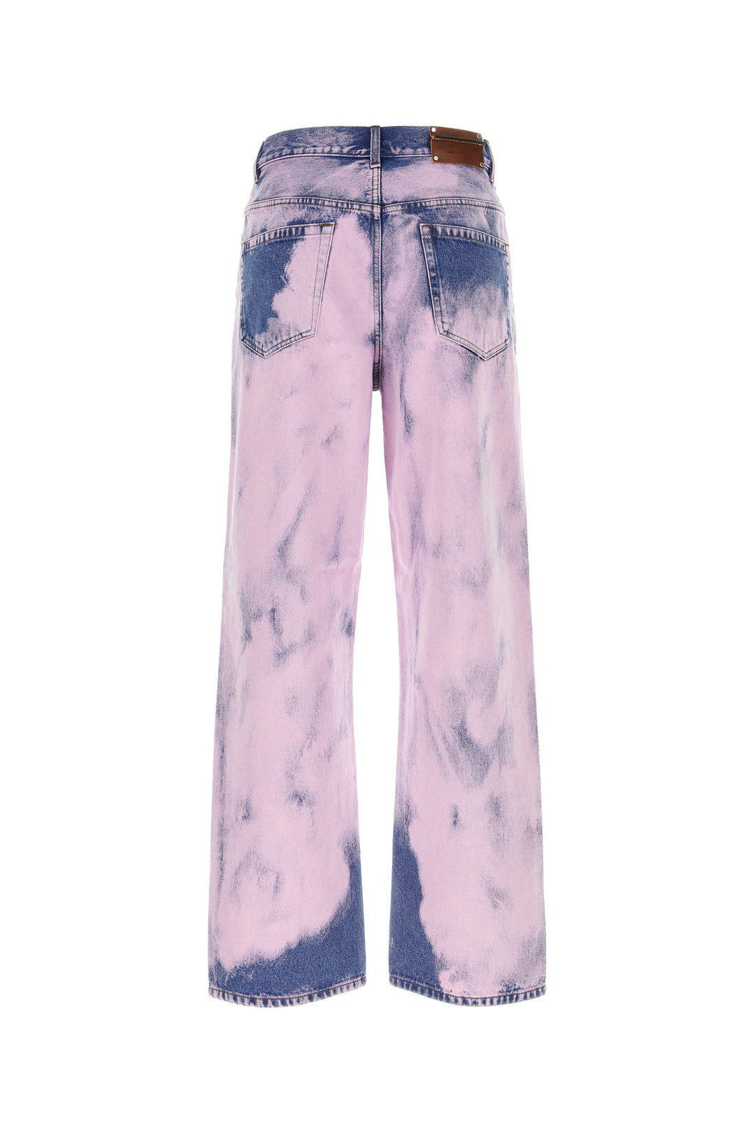 Two-tone denim jeans