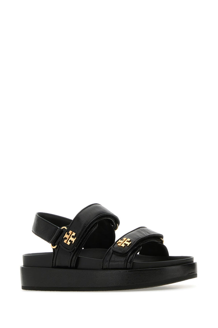 Black leather Kira sandals