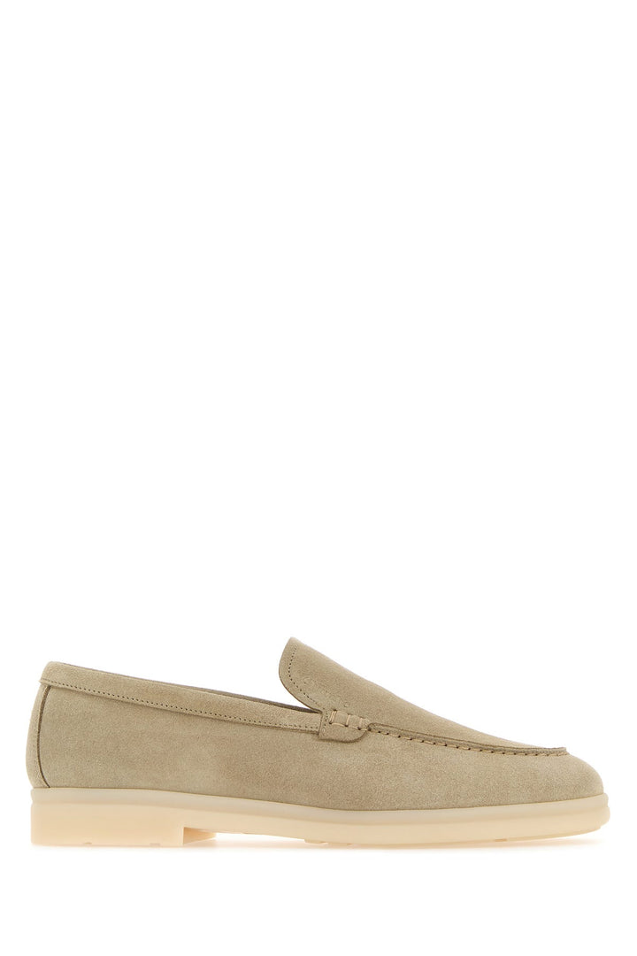 Sand suede loafers