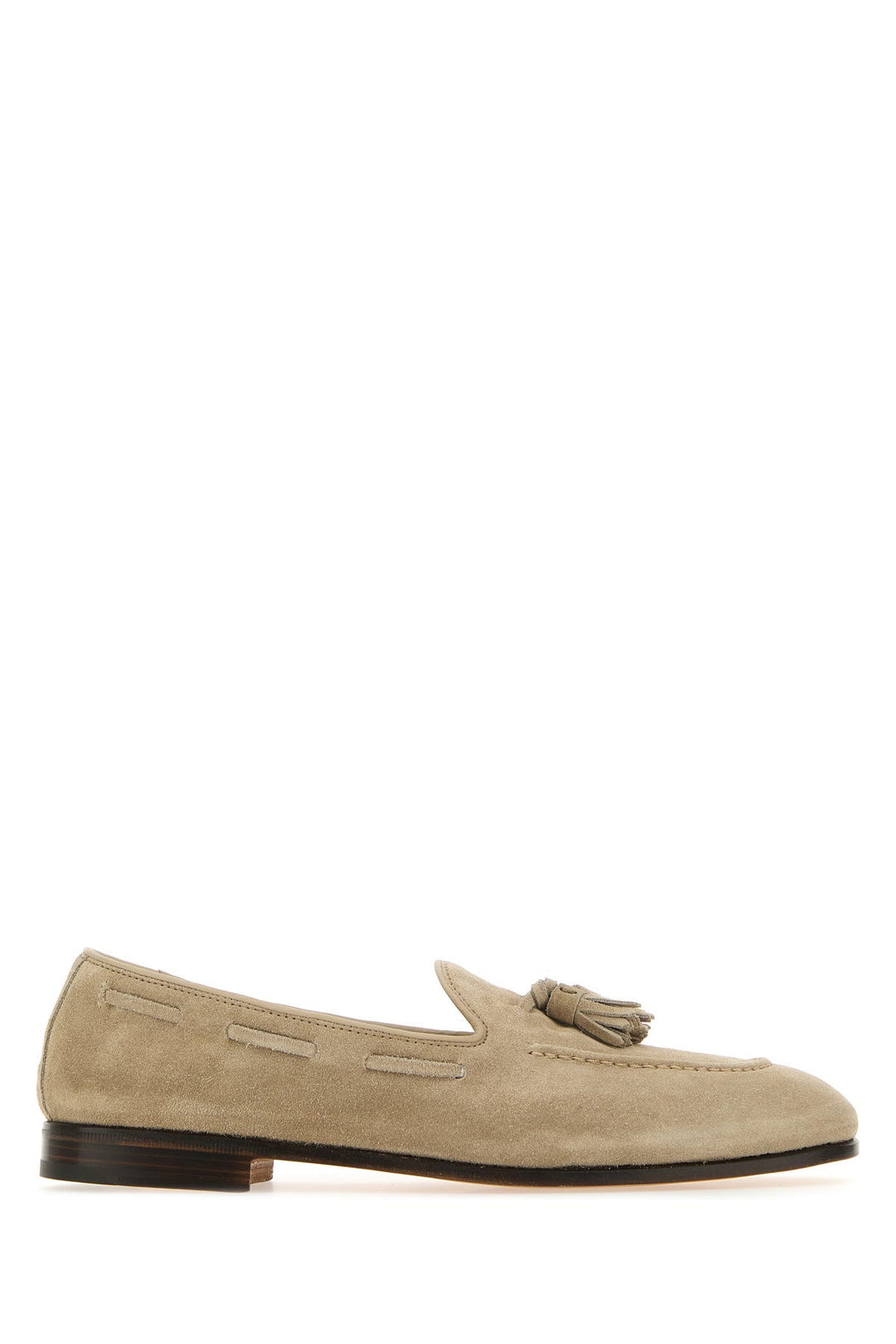 Sand suede loafers