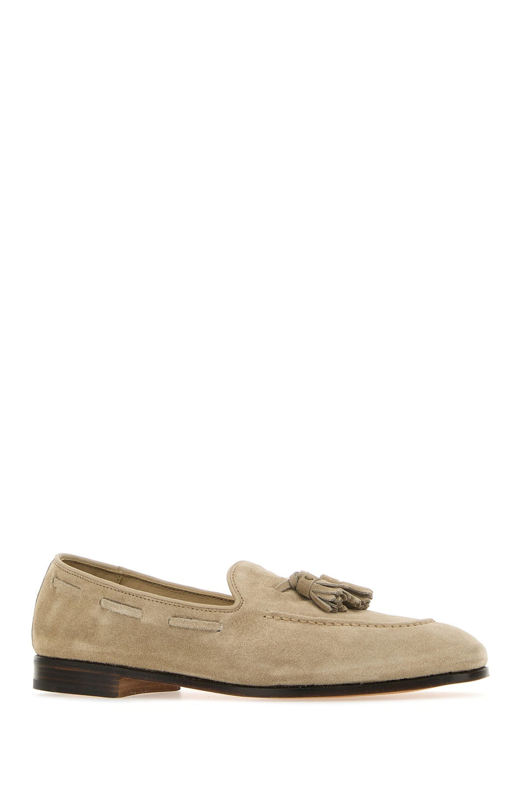 Sand suede loafers