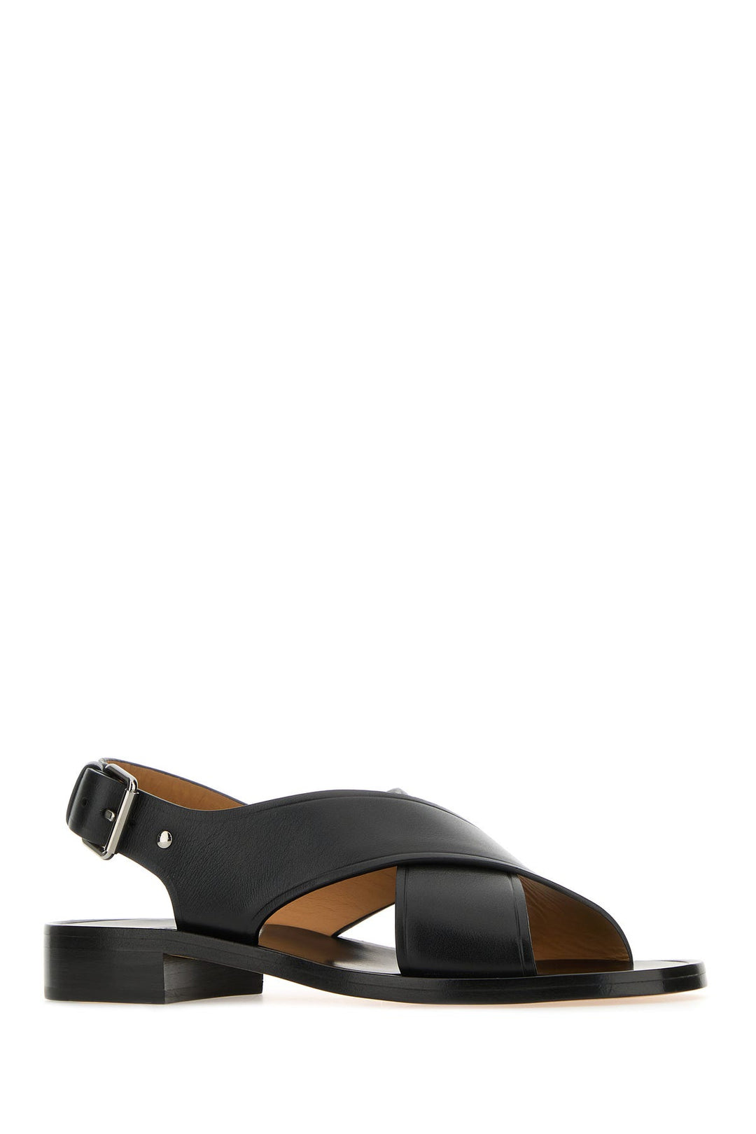 Black leather Rhonda sandals