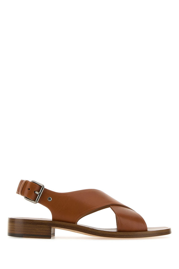 Caramel leather Rhonda sandals