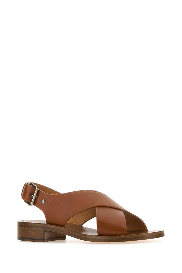 Caramel leather Rhonda sandals