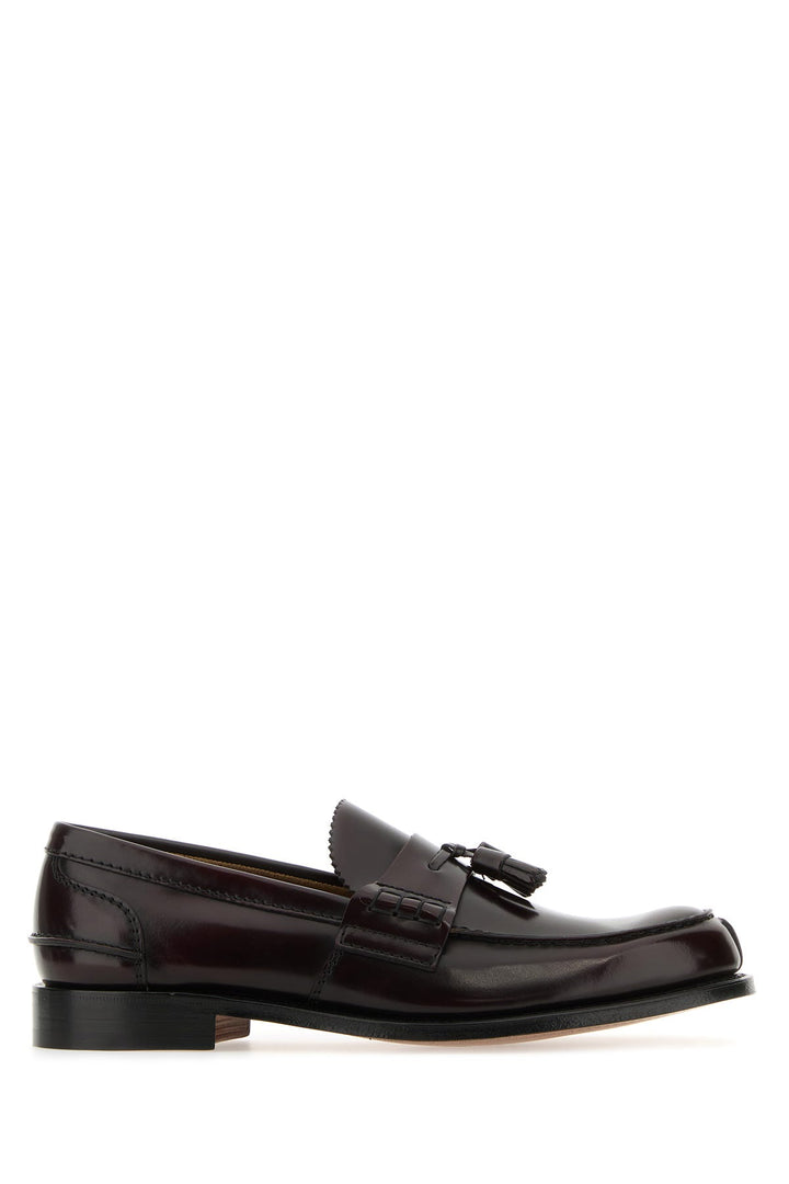 Burgundy leather Tiverton loafers