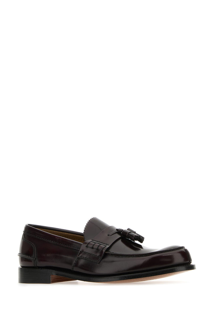 Burgundy leather Tiverton loafers