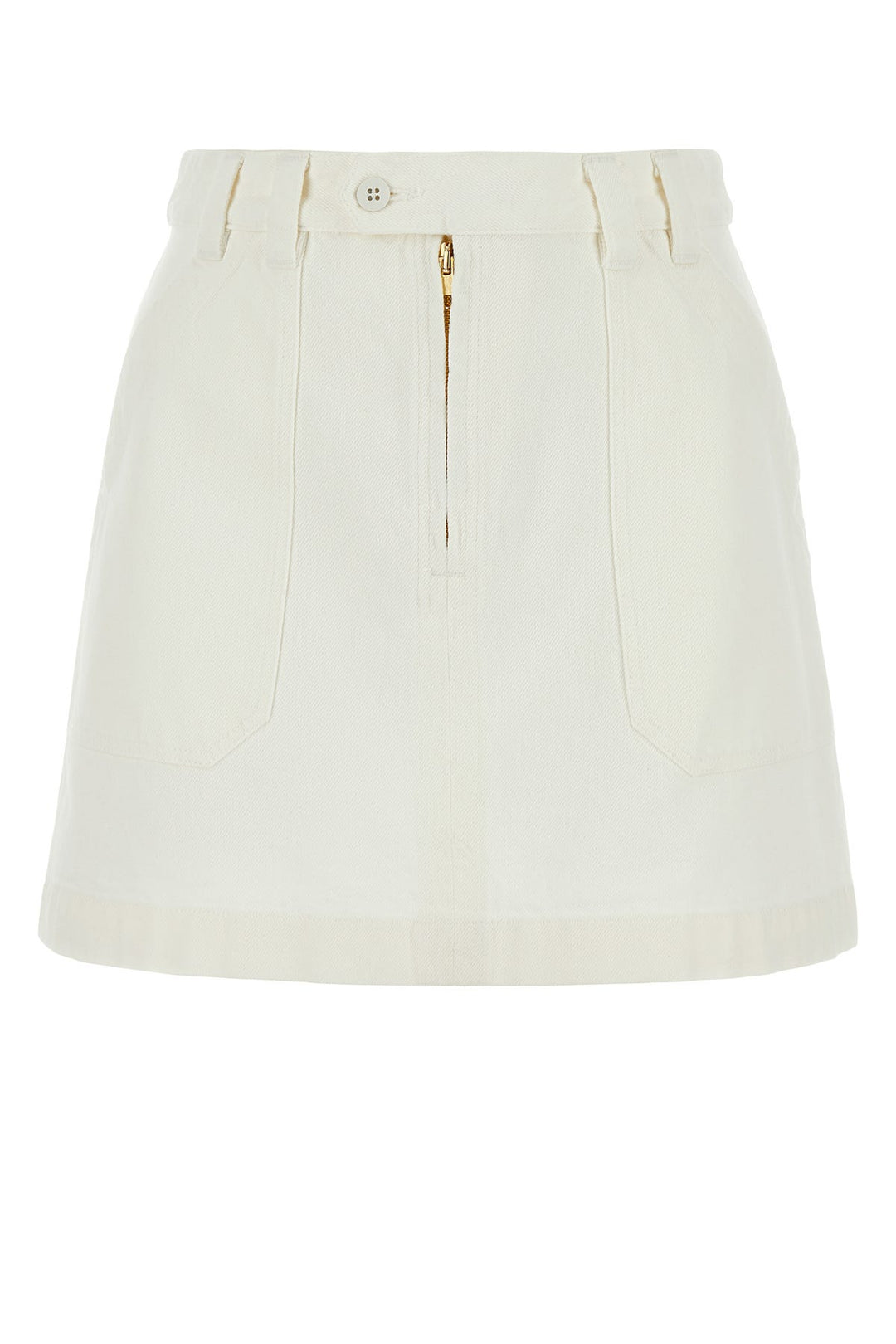 White denim Sarah mini skirt